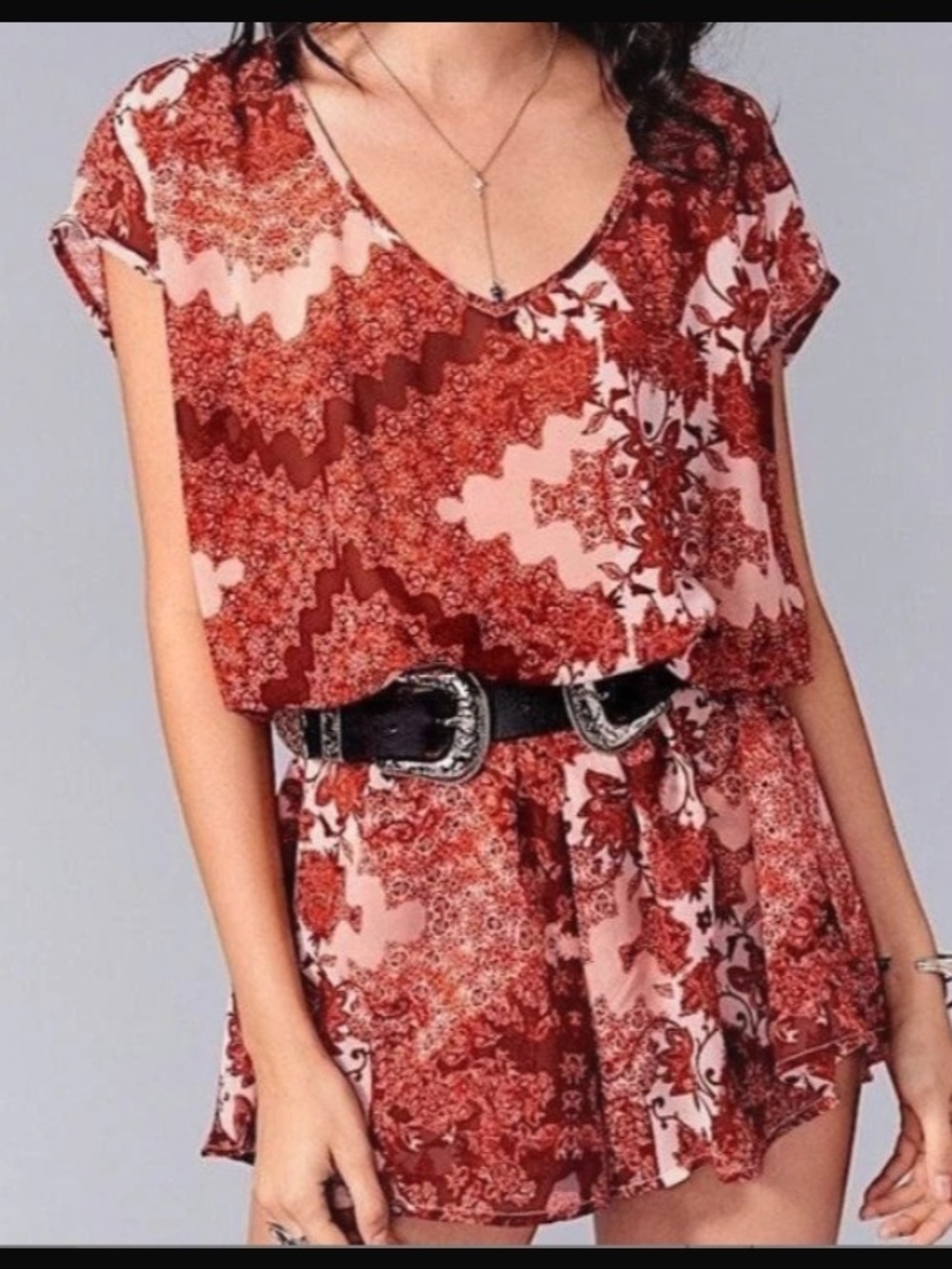 Show Me Your Mumu Rowdy Romper New With Tags Size XS Artsy Festive Boho